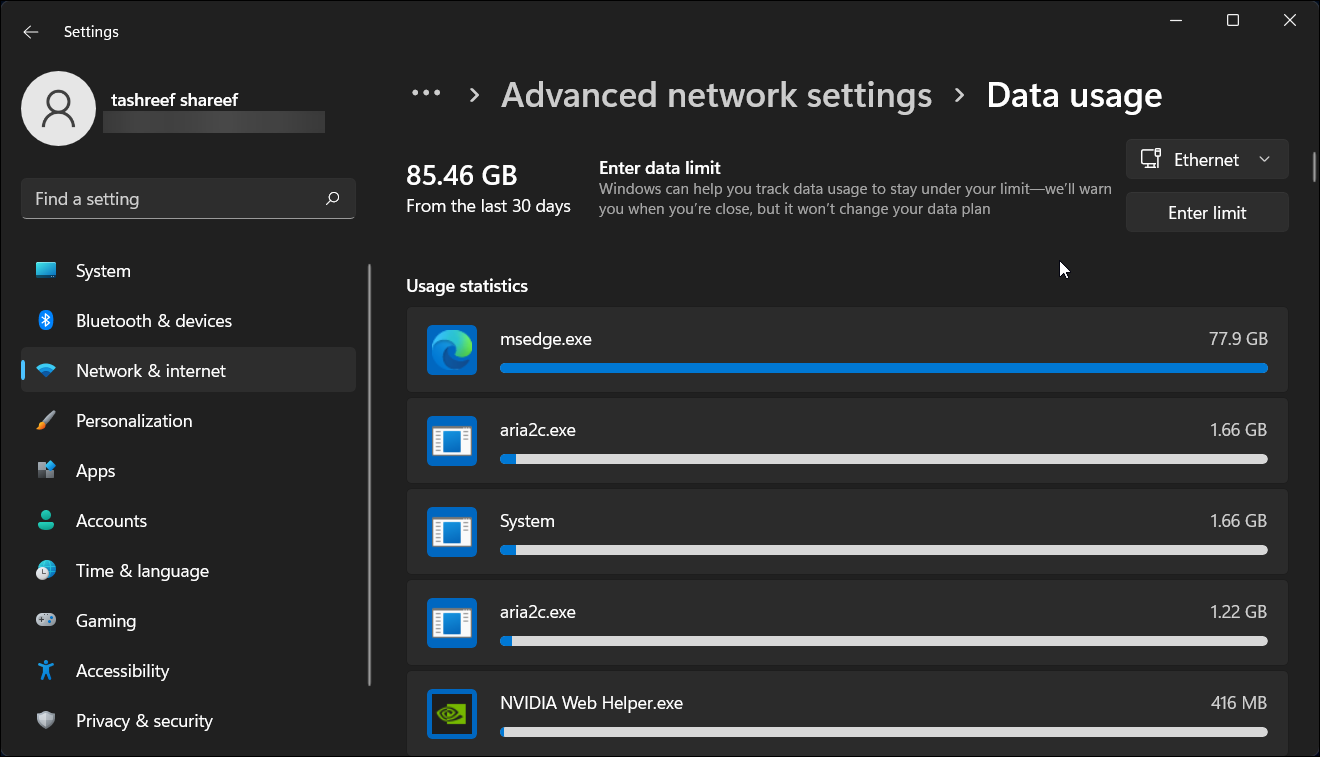 How To Monitor And Set Data Usage Limit In Windows