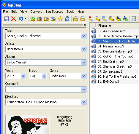 mp3tag export tags