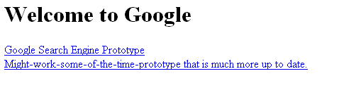 Google at the very beginning