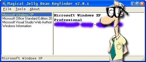 recover windows xp product key