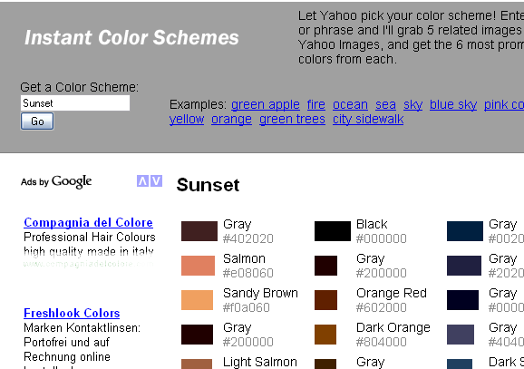 Instant Color Schemes