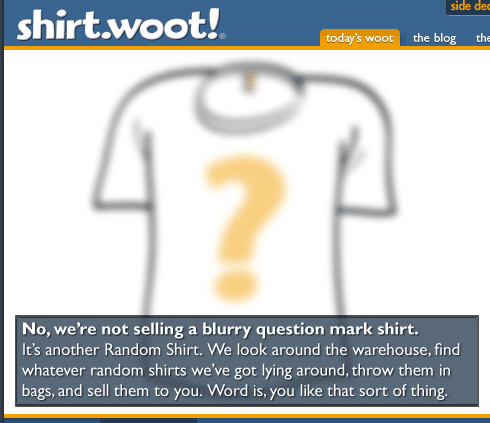 woot shirt - one tshirt sale aday