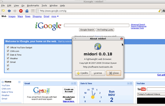 midori - light weight web browser