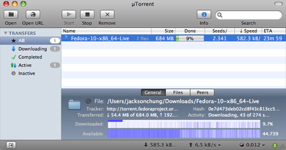 torrent hash transission mac