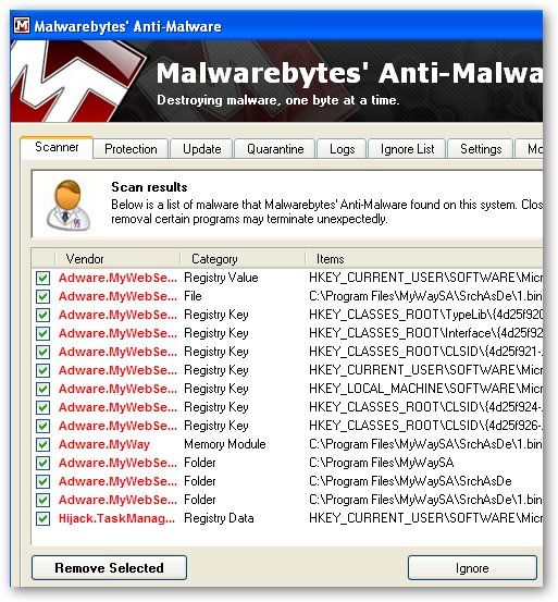 malwarebytes - how to remove spyware