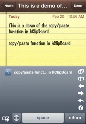 hclipboard - iphone copy paste application