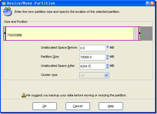resize partition freeware