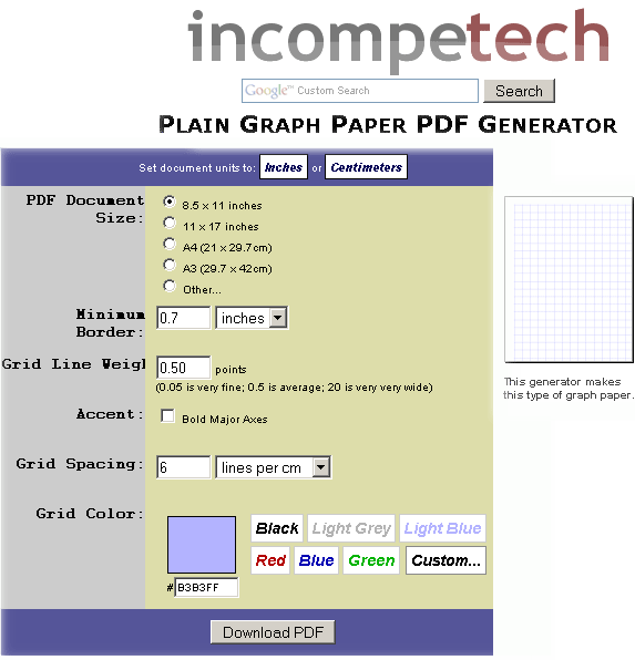 make your own graph paper
