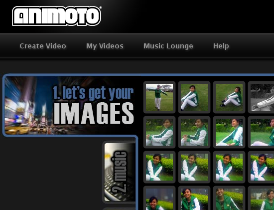 animoto video maker upload audio