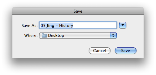 07 Jing - Save to