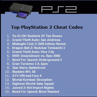 ps 2 codes cheats