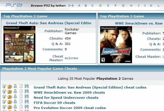 where can i find playstation 2 cheats