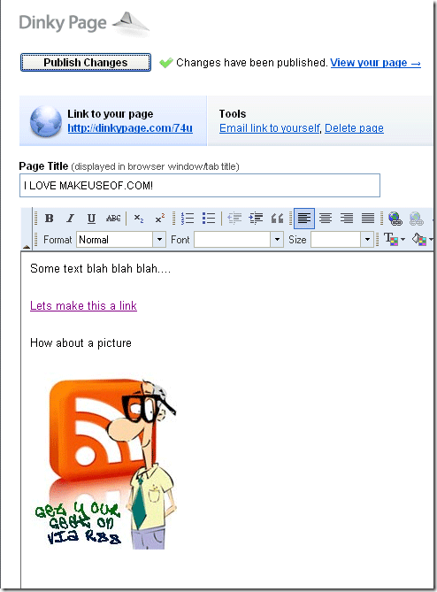 free web page making