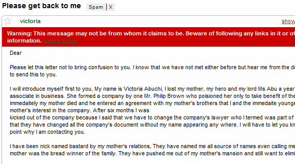 nigerian email scams
