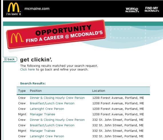 mcdonalds application