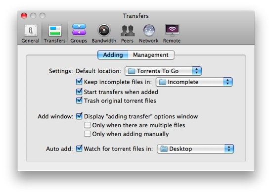 default torrent client mac