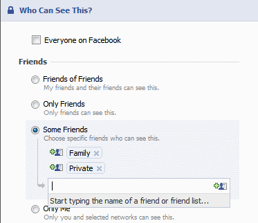 facebook privacy Customize