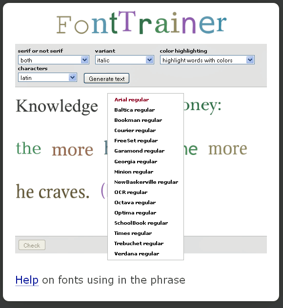 common font types