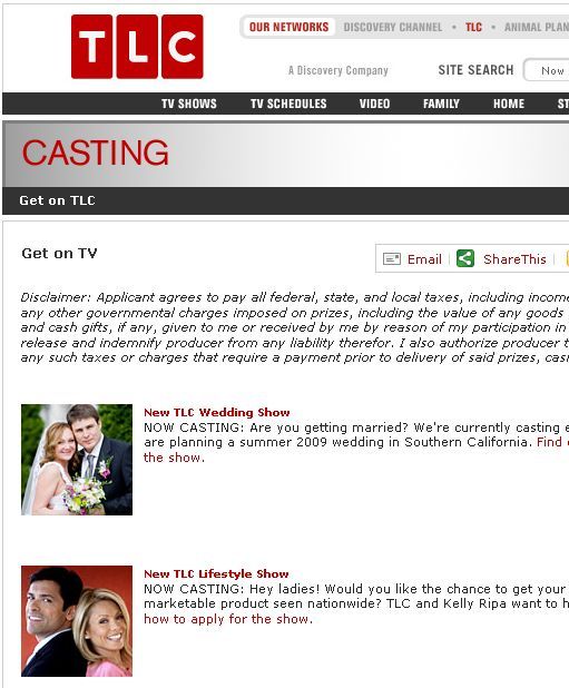 reality tv applications