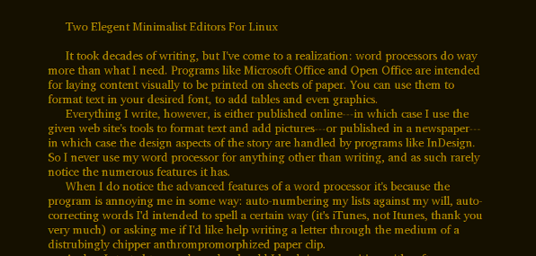 linux text editors