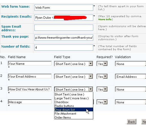 free contact form