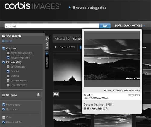 black white image search engine