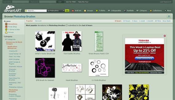 sites to download free photoshop brushes