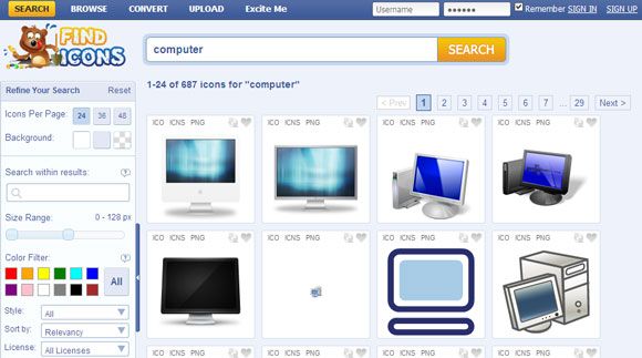 best free icons search engines