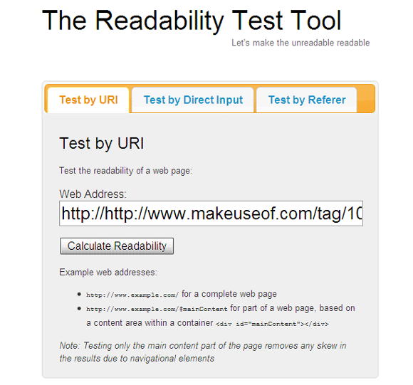 readability web tools