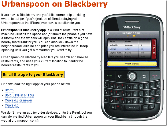 blackberry storm applications