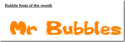 bubble letters logo