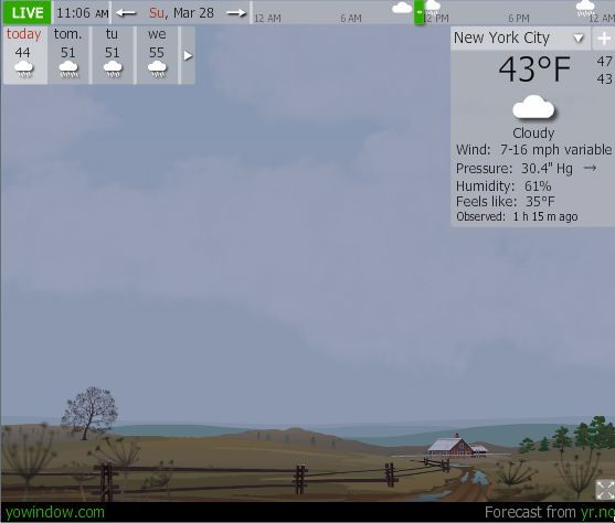 virtual weather display