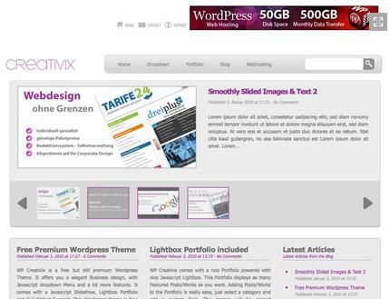 non-blog Wordpress themes