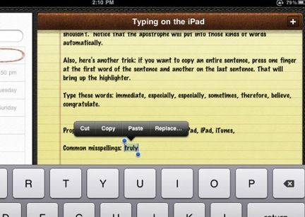 how is typing on the ipad