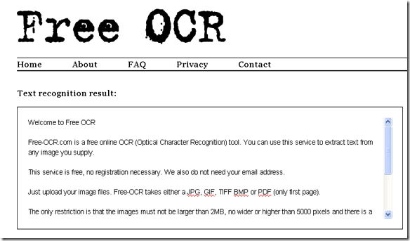free ocr