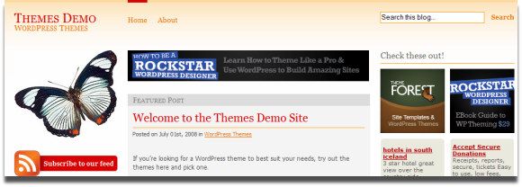 Wordpress themes with ad space