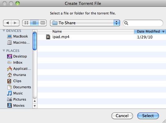 create torrent