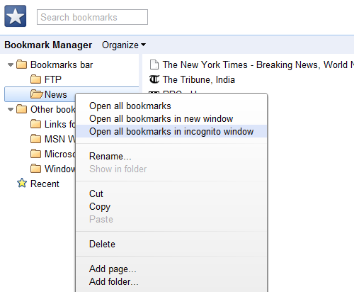 bookmarks in chrome