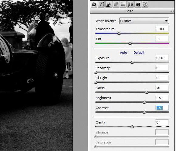 photoshop high contrast black and white