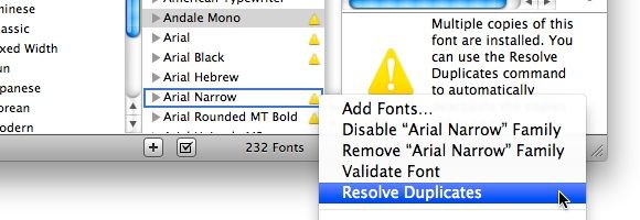 find duplicate fonts free