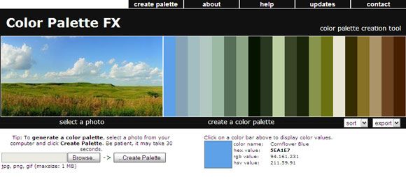 html color palette
