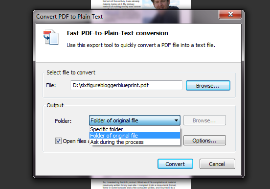 convert to pdf format