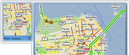 google traffic map