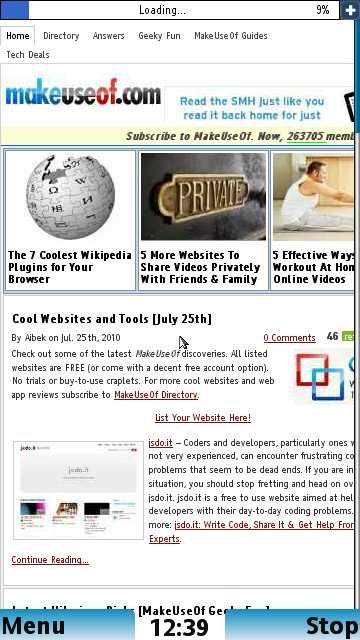 mobile web browser