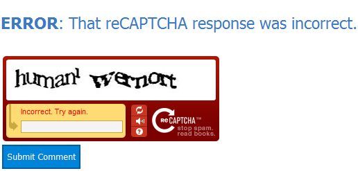 recaptcha embed response in page