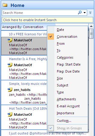 twitter outlook social connector
