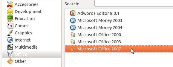 install office 2007 on linux
