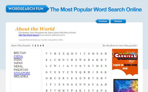 make a word search puzzle
