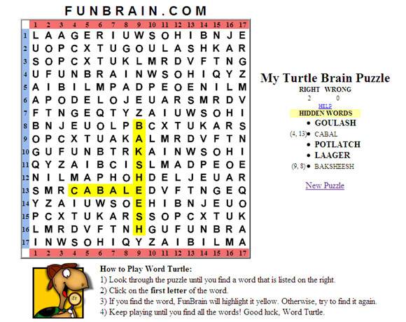 10 websites to make and print word search puzzles