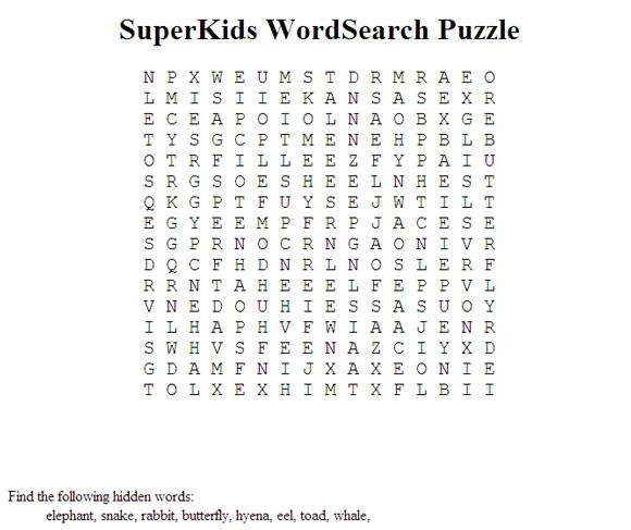 10 websites to make and print word search puzzles